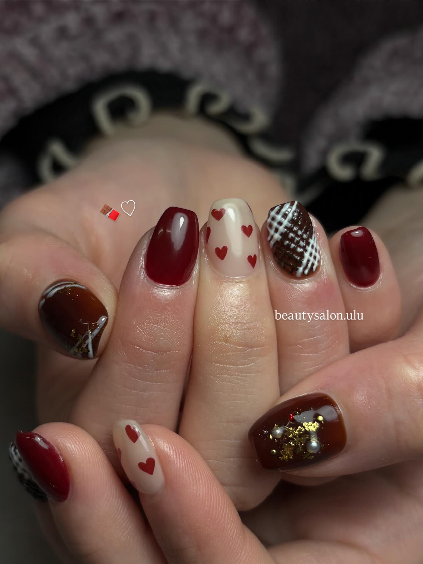 Valentine nailෆ‪.*･ﾟ