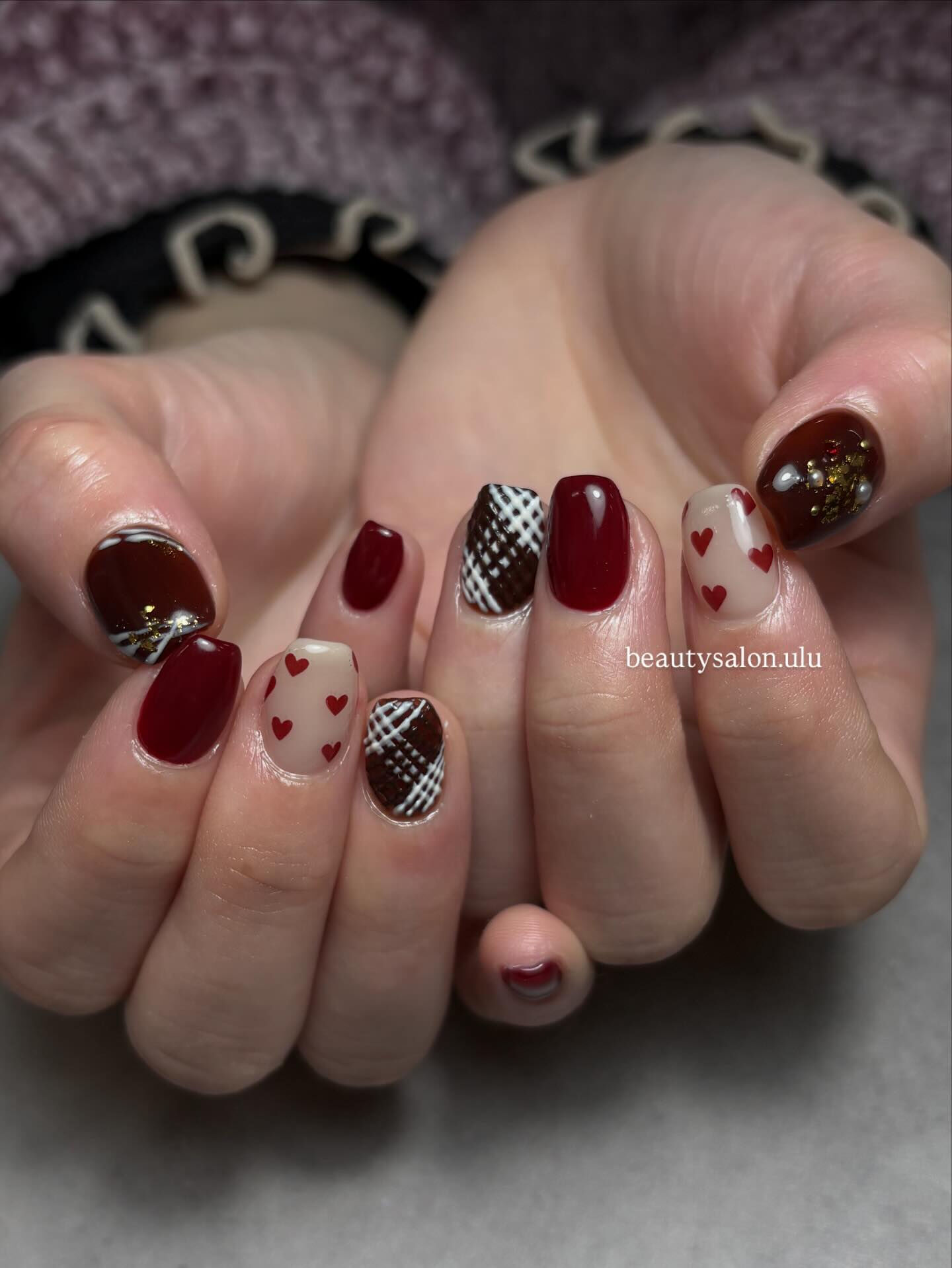 Valentine nailෆ‪.*･ﾟ